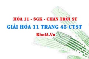 Giải Hóa 11 Chân trời Sáng tạo trang 45